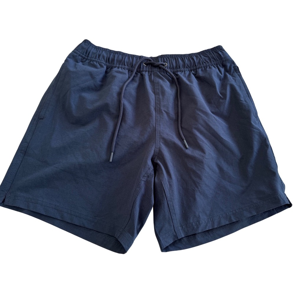 Mr. Swim Men's Navy Swim Trunks Medium 7" Inseam Mesh Lined Coastal Resort